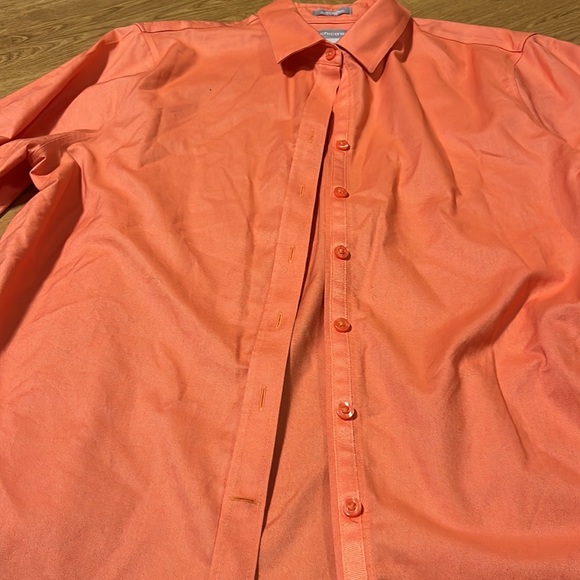 Chico’s peach Oxford style button down- size 3P - Picture 5 of 5